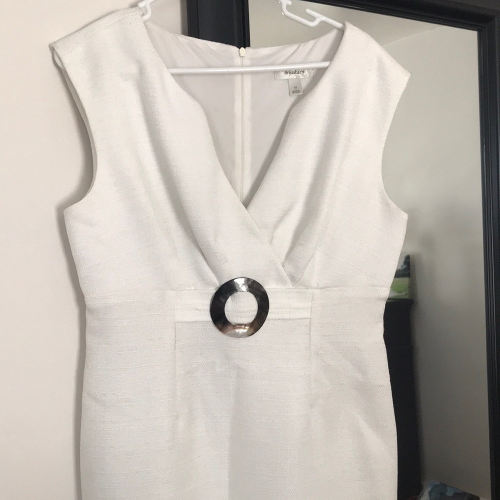 Dress barn white dress looks great on size 12